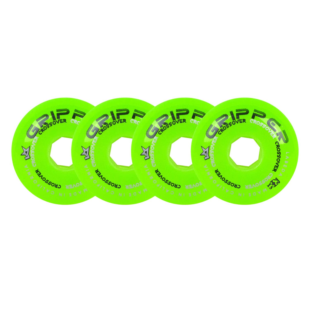 Labeda Rollhockey-Räder, Crossover-Set, 4 Stück, Farbe / Grösse wählbar Grün 74A (X-Soft) 72mm 4-Pac