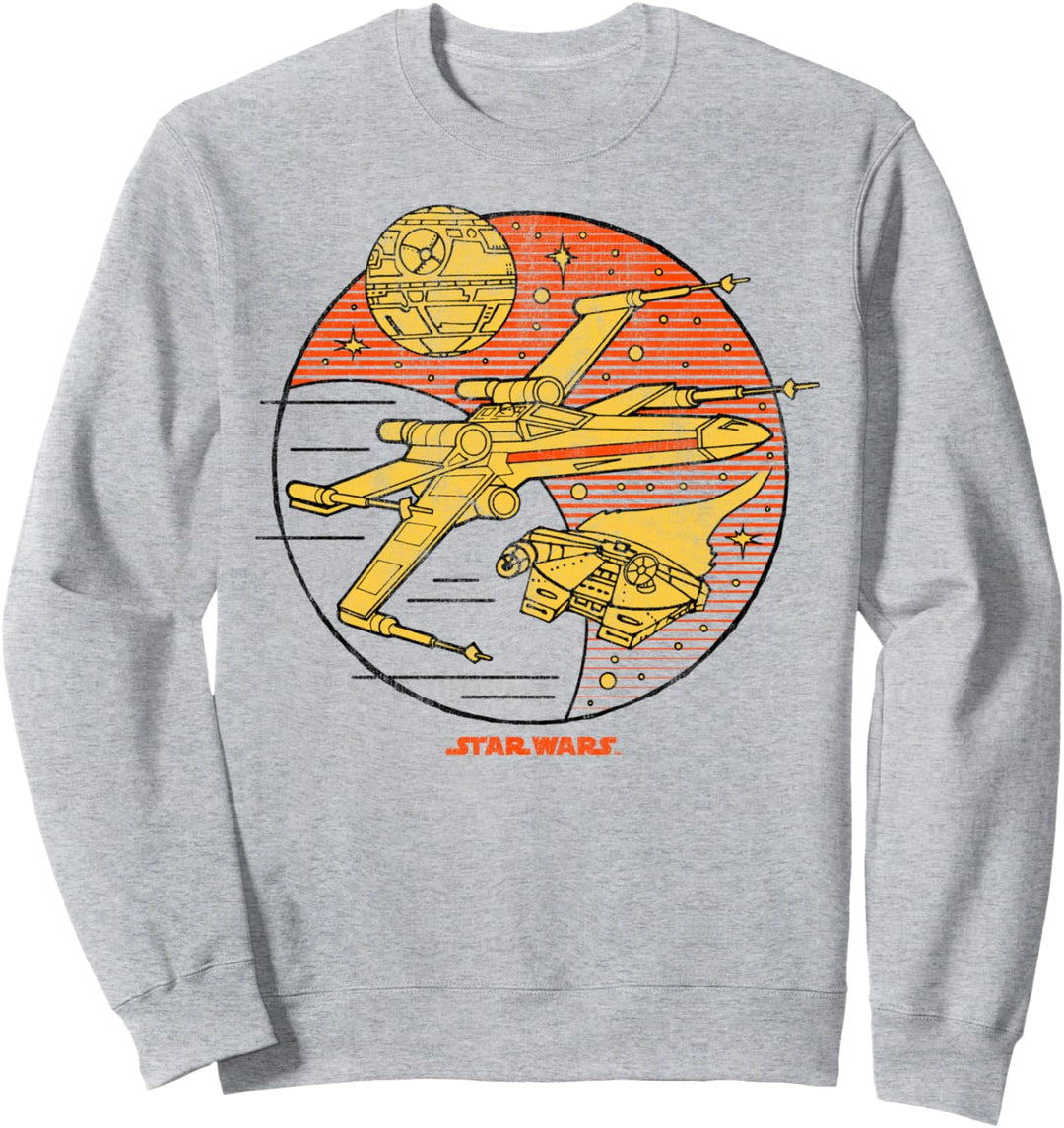 Star Wars X-Wing Falcon Vintage Space Craft Sweatshirt