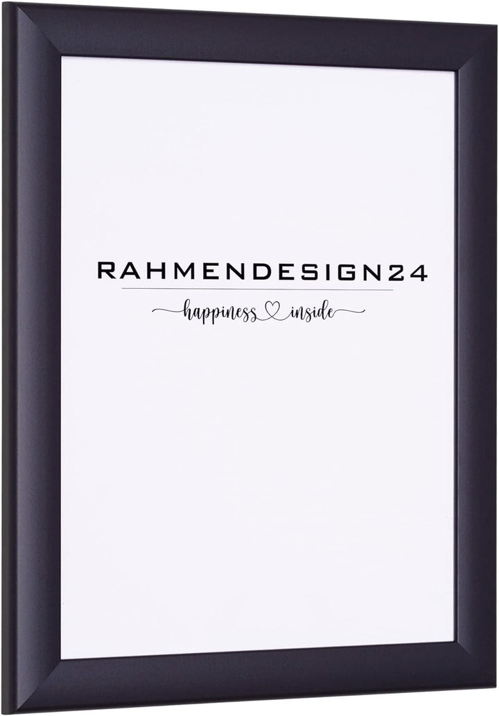 Rahmendesign24 Bilderrahmen Fiona 60x80 (POSTERFORMAT) Anthrazit Fotorahmen, Wechselrahmen, Posterra