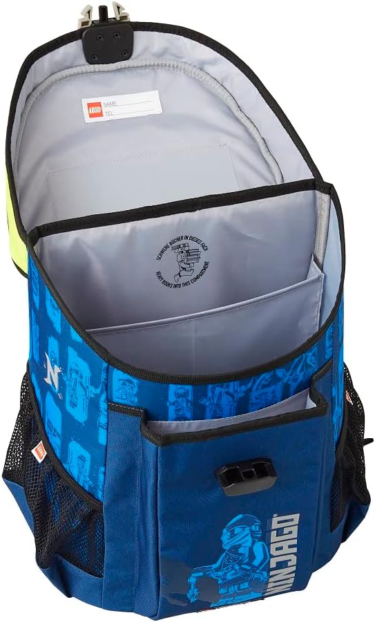 Familando - Schulranzen Set 7-teilig mit Sporttasche - Ninjago Blau - Ergonomisch, stabil & mit gepo