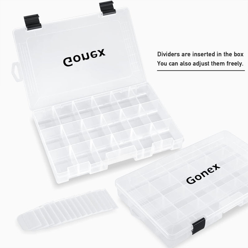 Gonex Köderboxen Angeln, Tackle Boxes 3/4 Stück, Transparente Kunststoff Angelbox mit Verstellbaren