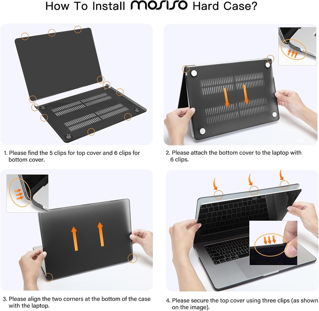 MOSISO Kompatibel mit MacBook Air 15 Zoll Hülle 2025 2024 2023 M4 M3 M2 A3241 A3114 A2941, Kunststof