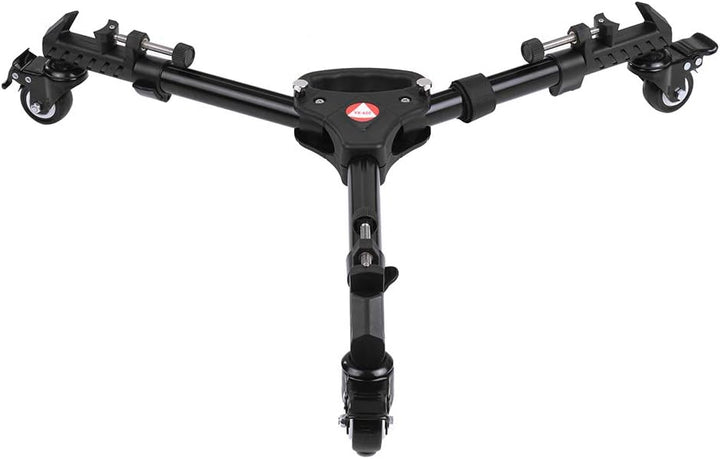 RGBS Photography Professional Heavy Duty Universal Folding Tripod Dolly with Rubber Wheels and Adjus