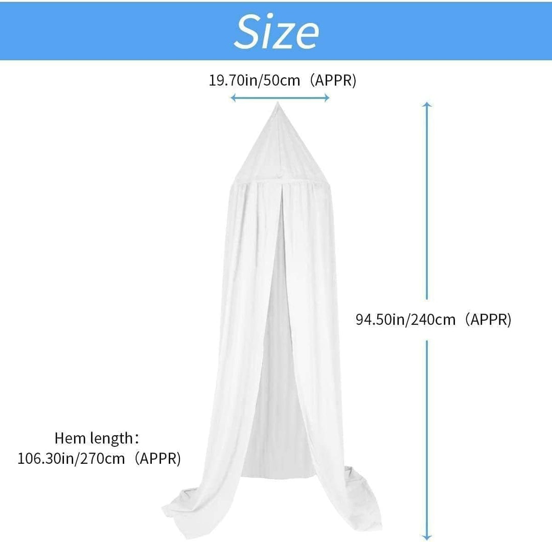 LINONI Baby Baldachin Betthimmel Chiffon Hängende Rund Moskitonetz für Babys Bett, Spielzelte, Kinde