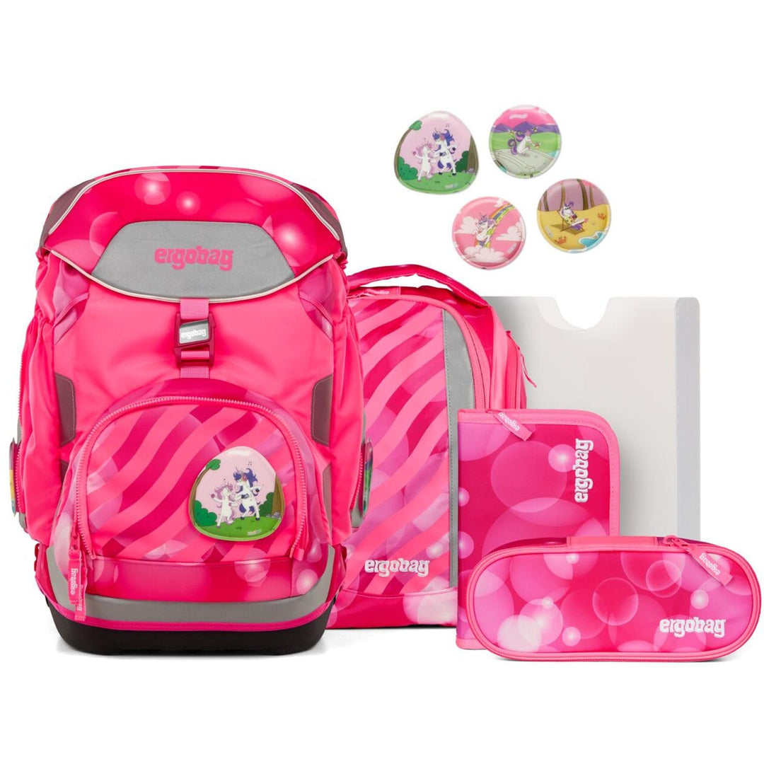ergobag Pack Set ergonomischer Schulrucksack flexibel 6-teilig Set 1. Klasse Grundschule für Mädchen