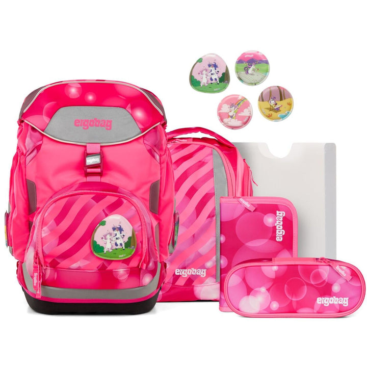 ergobag Pack Set ergonomischer Schulrucksack flexibel 6-teilig Set 1. Klasse Grundschule für Mädchen
