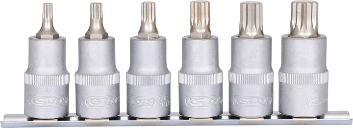 KS Tools 911.1349 1/2" Bit-Stecknuss-Satz XZN, 6-tlg., M5-M14