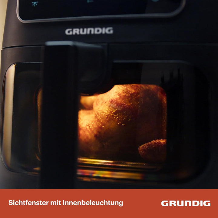 Grundig FRY 7320 Heissluftfritteuse, 7,6 l Kapazität, 1750 W, Touch-Display, grosses Sichtfenster, T