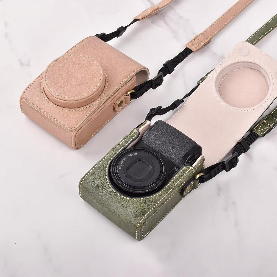 Rieibi Kameratasche für Sony RX100-Serie – Retro-Ledertasche für Sony ZV1F/ZV1/Ricoh GR IIIx/Ricoh G