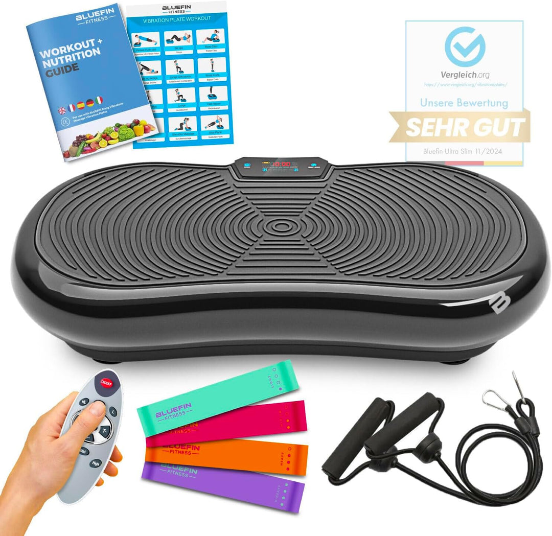 Bluefin Fitness Vibrationsplatte | Fettverbrennung, Muskelaufbau & Ganzkörpertraining | Kompaktes De