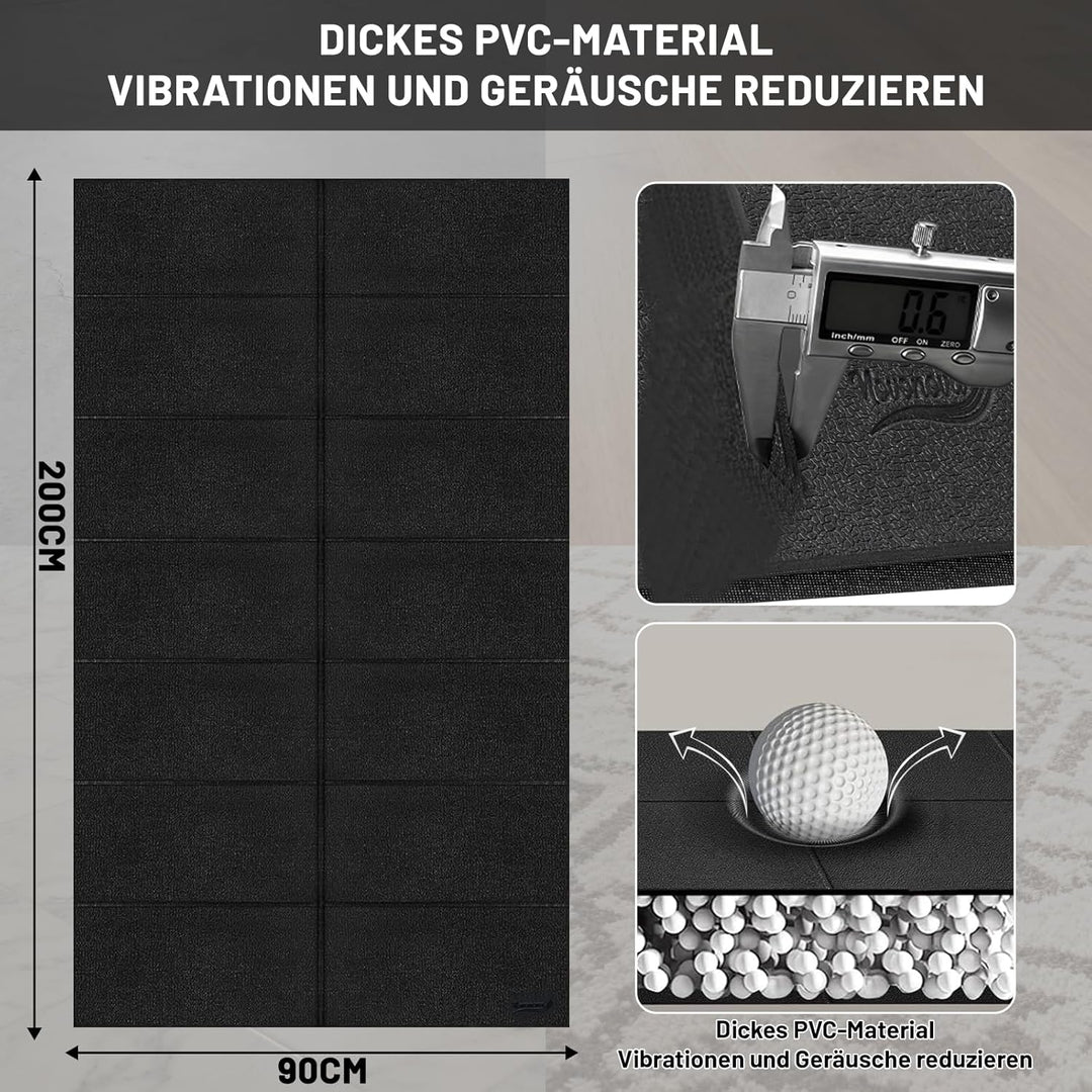 Faltbare Bodenschutzmatte Fitnessgerät (120*80/200*90 cm) - Laufband Matte 6mm Dicke - langlebig, ru