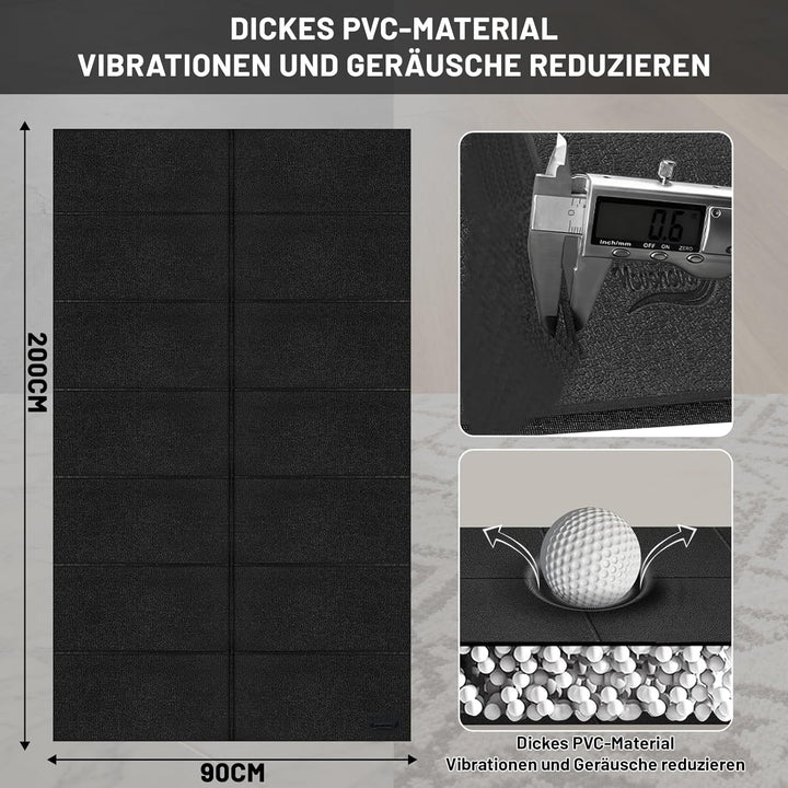 Faltbare Bodenschutzmatte Fitnessgerät (120*80/200*90 cm) - Laufband Matte 6mm Dicke - langlebig, ru