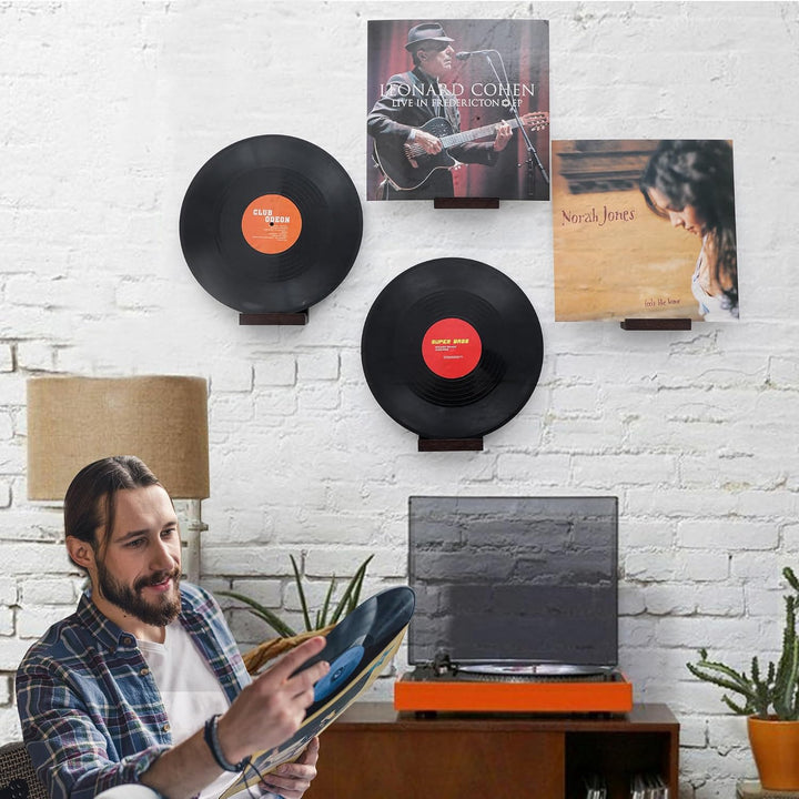 PHOENANCEE Massives Eichenholz, Schallplatten-Wandhalterung, Schallplatten-PräSentationshalter FüR L