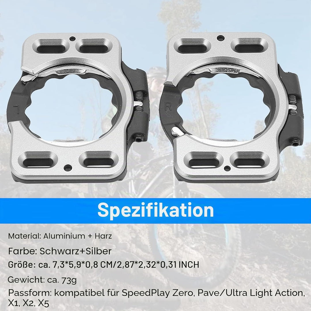 speedplay zer0 cleats + 1-Paar Schnellfreigabeschuhabdeckungsadapter für SpeedPlay Zero Fahrradkit,