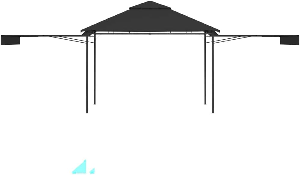 vidaXL Pavillon mit Doppelt Erweiterten Dächern Festzelt Partyzelt Gartenpavillon Gartenzelt Bierzel
