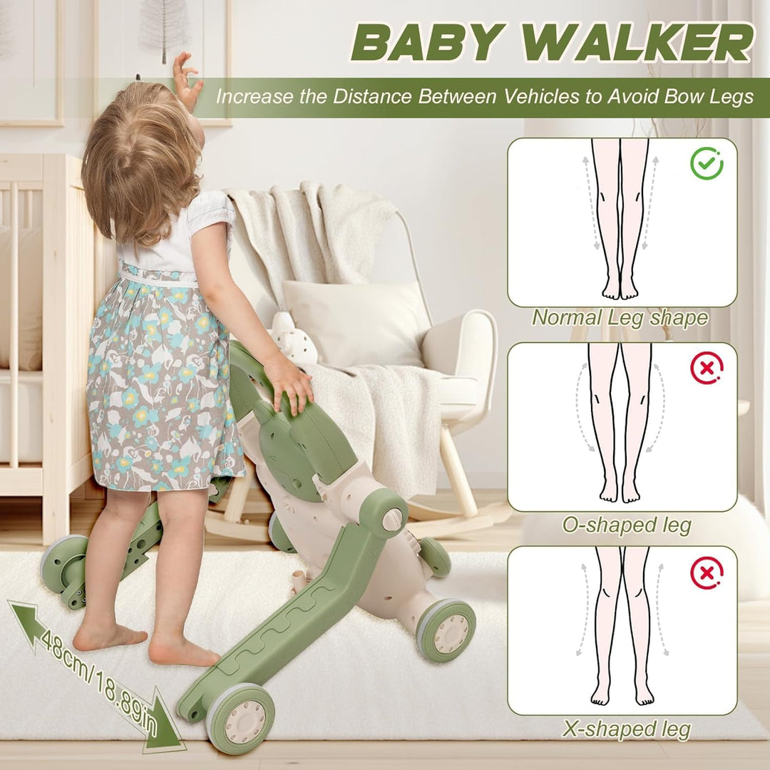 Baby Lauflernwagen 3 in1,mit Lichtern, Musik und Spielzeug,Regulierbarer Geschwindigkeit Baby Walker