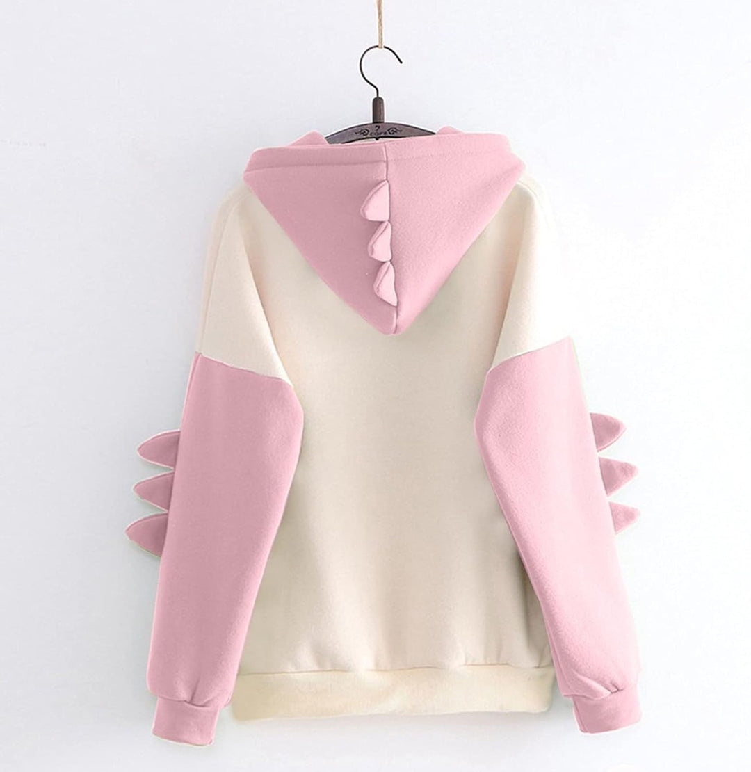 Hoodie Teenager Mädchen Kapuzenpullover Kawaii Dino Sweatshirt mit Kapuze Warme Pullover Niedlich Pl