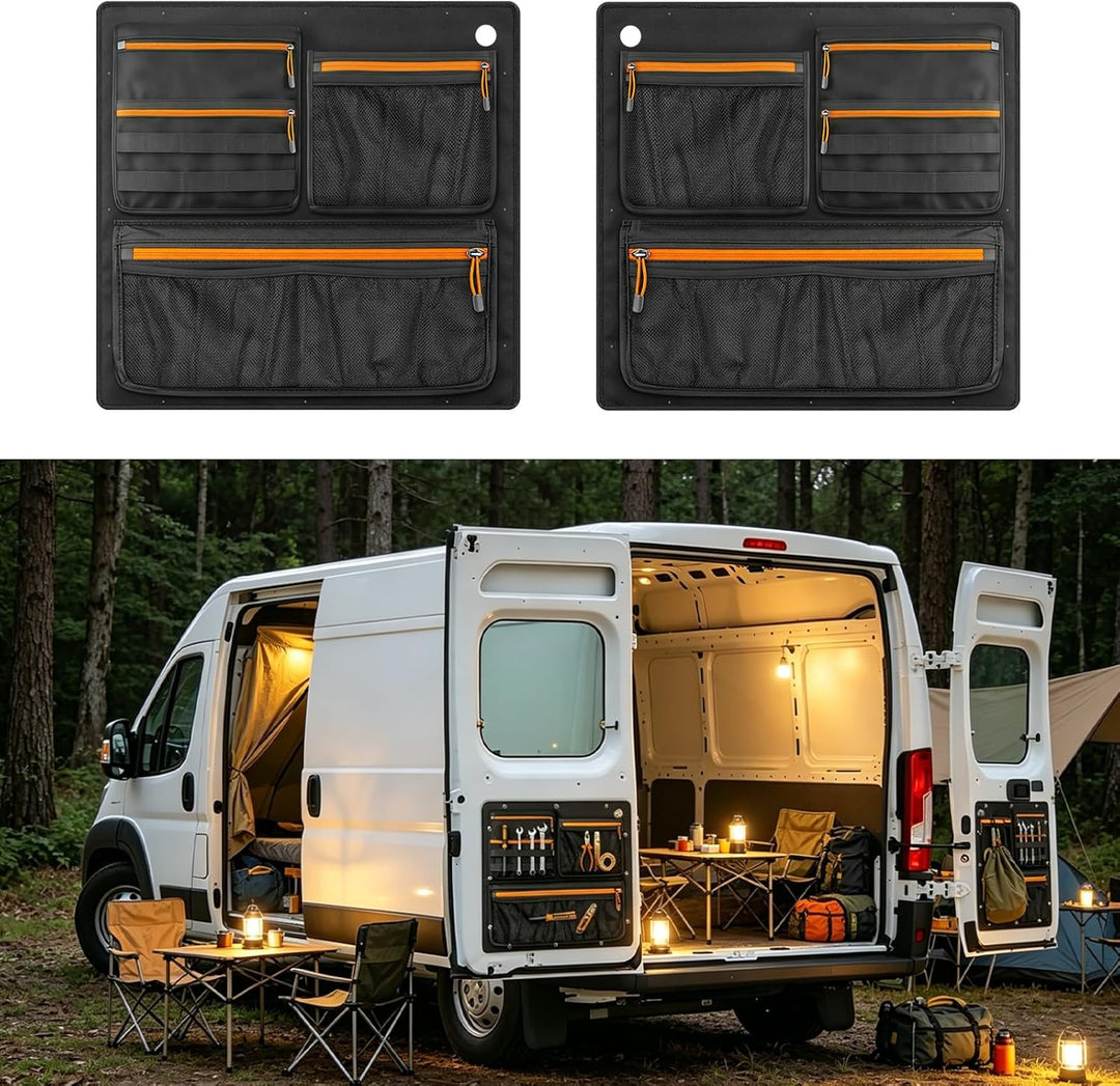 RASHION 2pcs Scheunentür Lagerorganisator kompatibel mit Fiat Ducato Peugeot Boxer 2006-2023 hintere