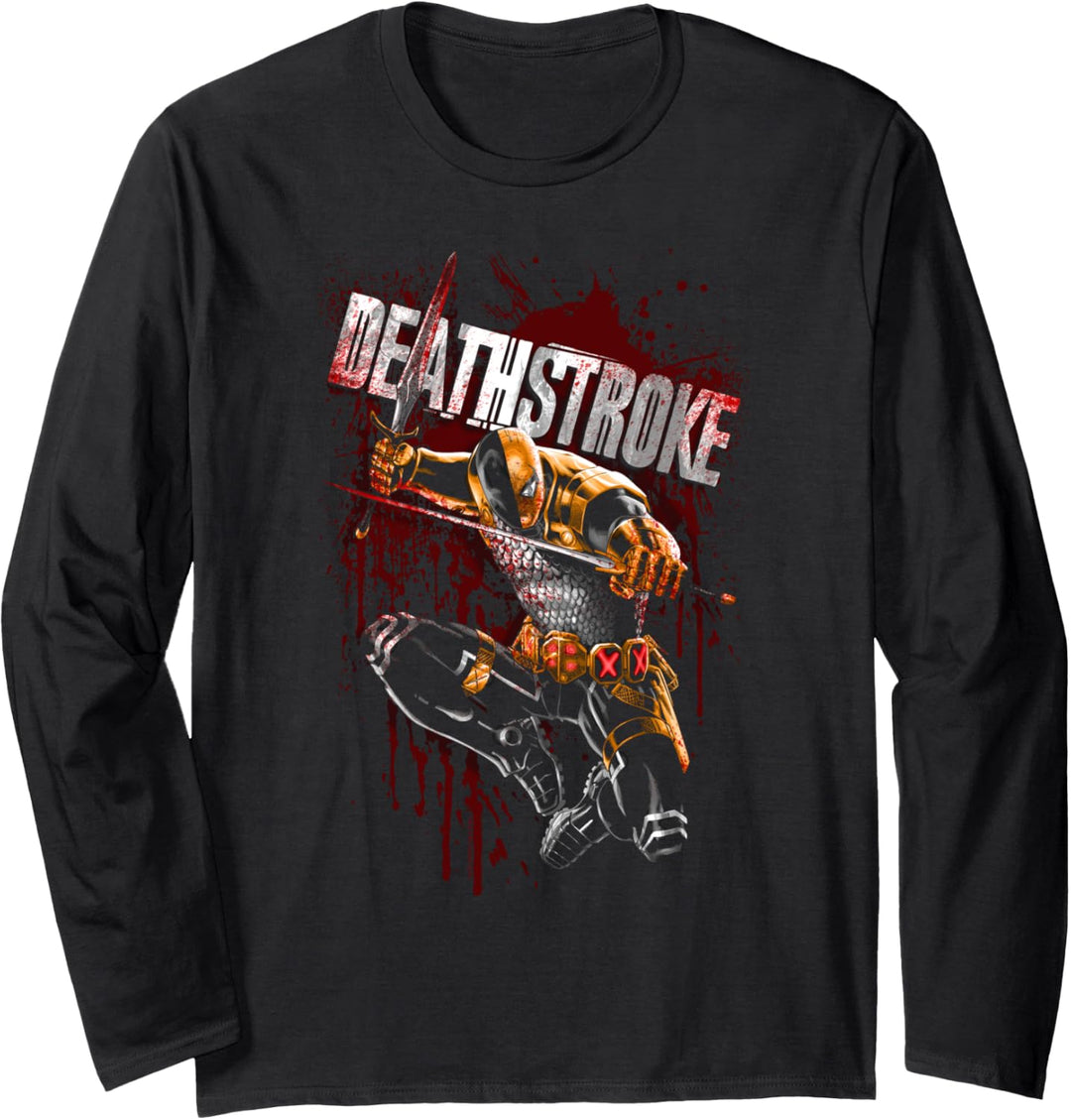 Batman Deathstroke Blood Splattered Langarmshirt