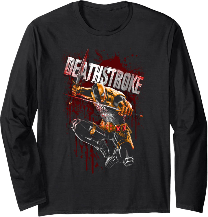 Batman Deathstroke Blood Splattered Langarmshirt