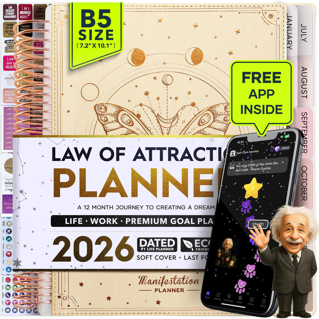 Manifestation Planner 2025 - Deluxe Weekly & Monthly Life Planner to Achieve Your Goals. A 12 Month
