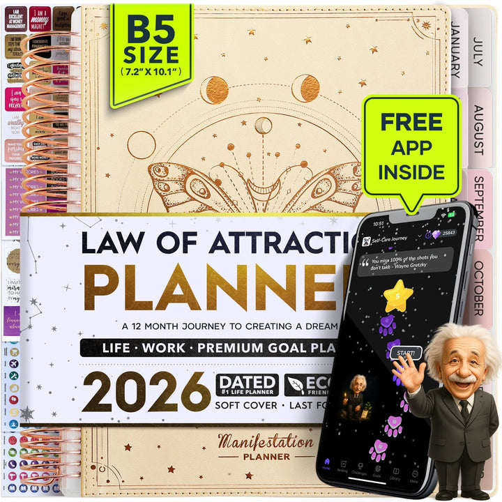 Manifestation Planner 2025 - Deluxe Weekly & Monthly Life Planner to Achieve Your Goals. A 12 Month