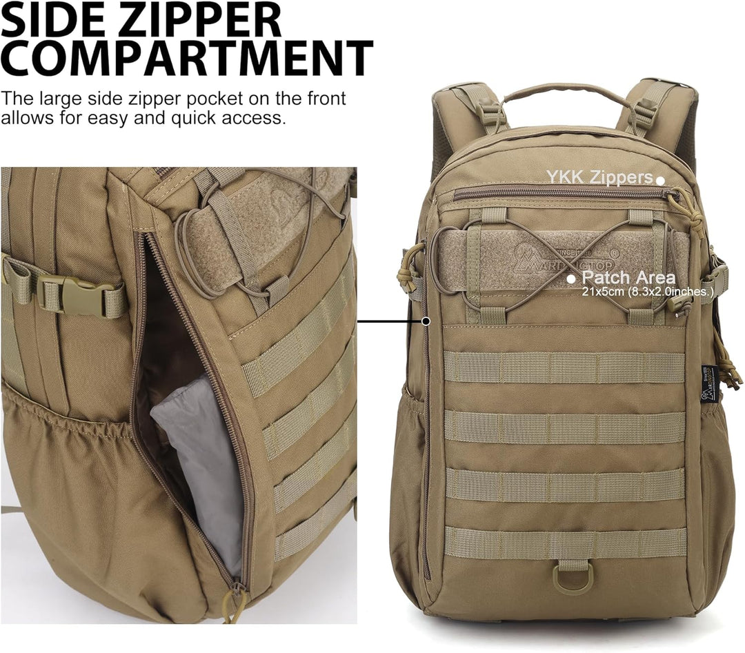 Mardingtop 30L Rucksack Herren Militär Wanderrucksack mit Rückenbelüftung | Trekkingrucksack Tactica