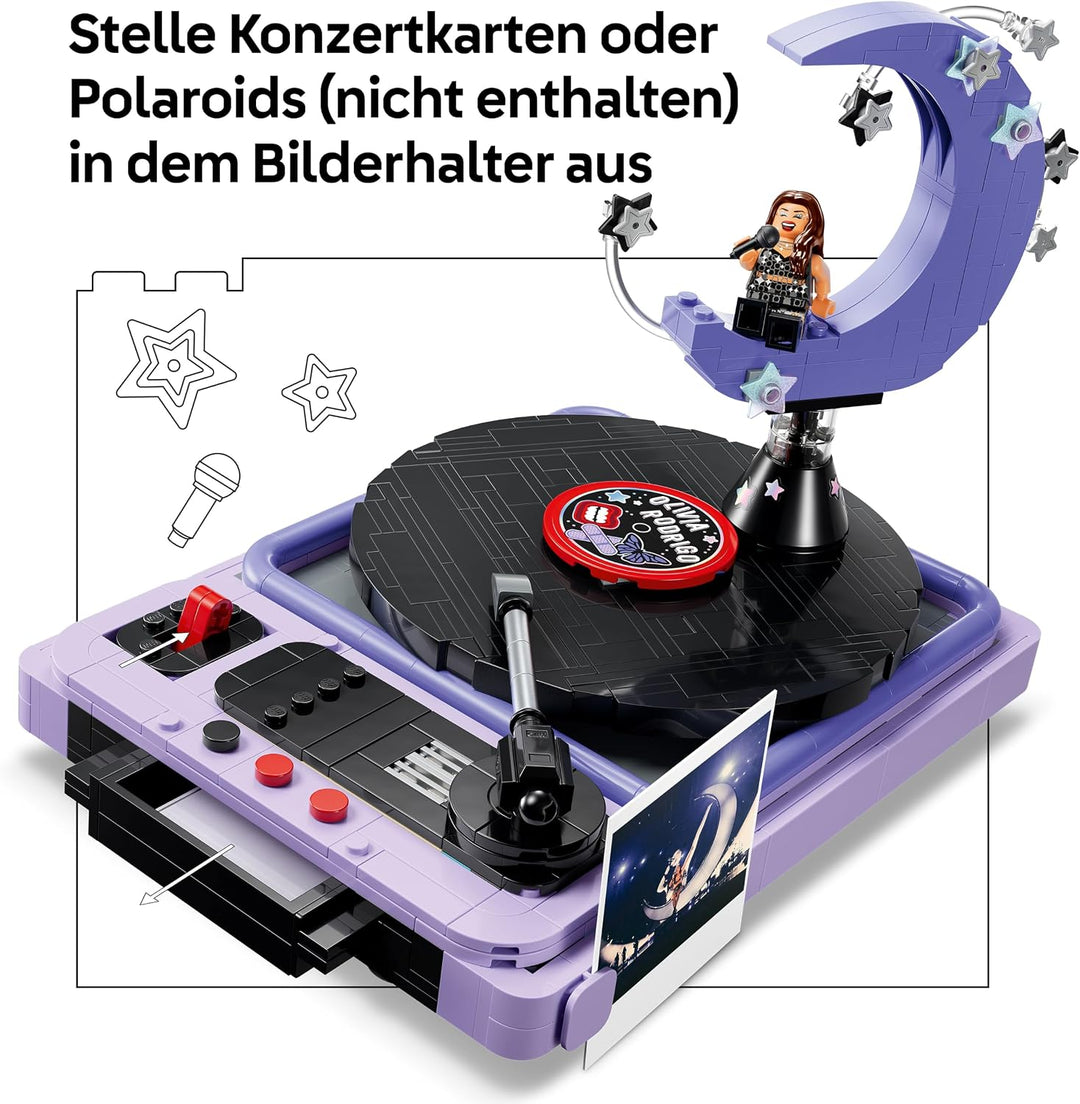 LEGO Editions Olivia Rodrigos Konzertmond - Spielzeug Plattenspieler, Schallplatte &amp; Minifigur - Mus