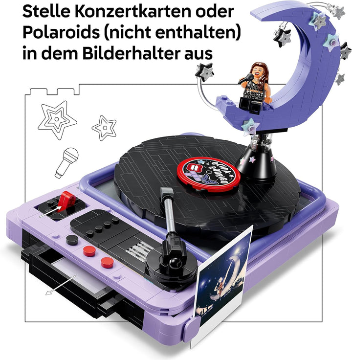 LEGO Editions Olivia Rodrigos Konzertmond - Spielzeug Plattenspieler, Schallplatte &amp; Minifigur - Mus