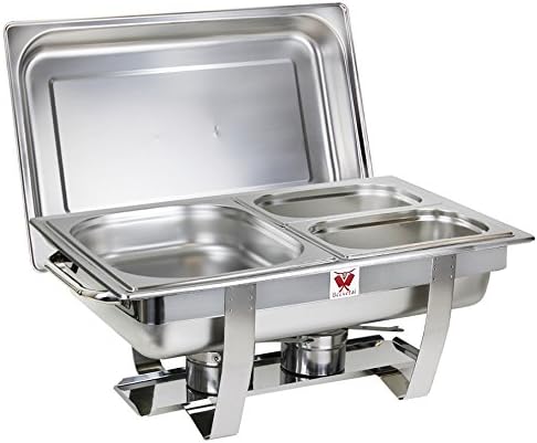 Beeketal 3er Chafing Dish Set 'BCD-3' Profi Gastro Speisewärmer Set aus Edelstahl - Lieferumfang: 3x
