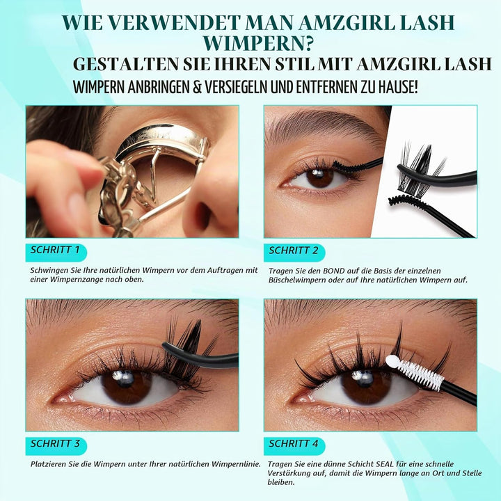 Lash Bond und Seal und Remover Kit Cluster Wimpern Kleber Entferner Wasserdicht DIY Wimpern Verlänge