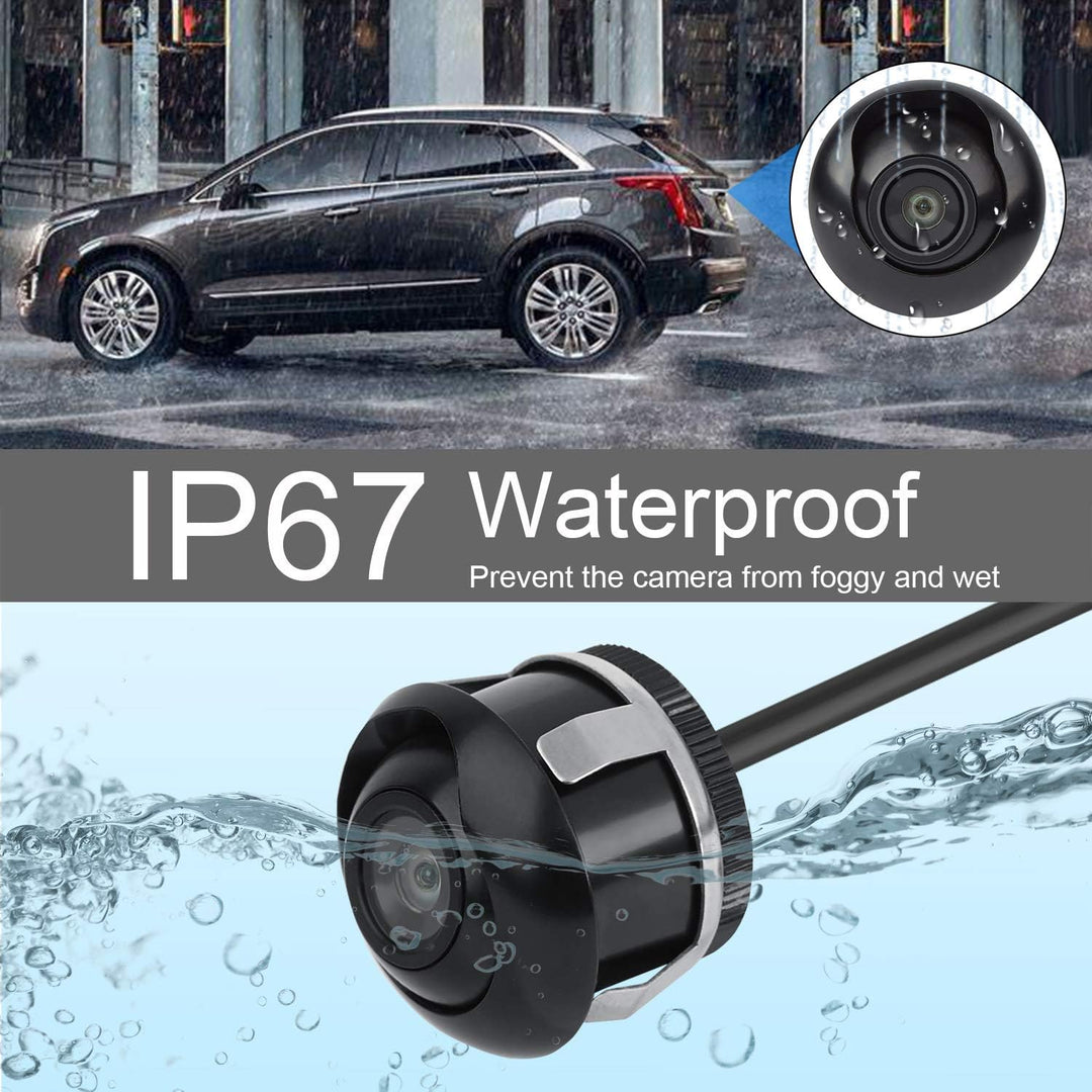 CICMOD Mini Rückfahrkamera Auto HD Universal Rückansicht Kamera 360° Drehbarer Einparkhilfe Nachtsic