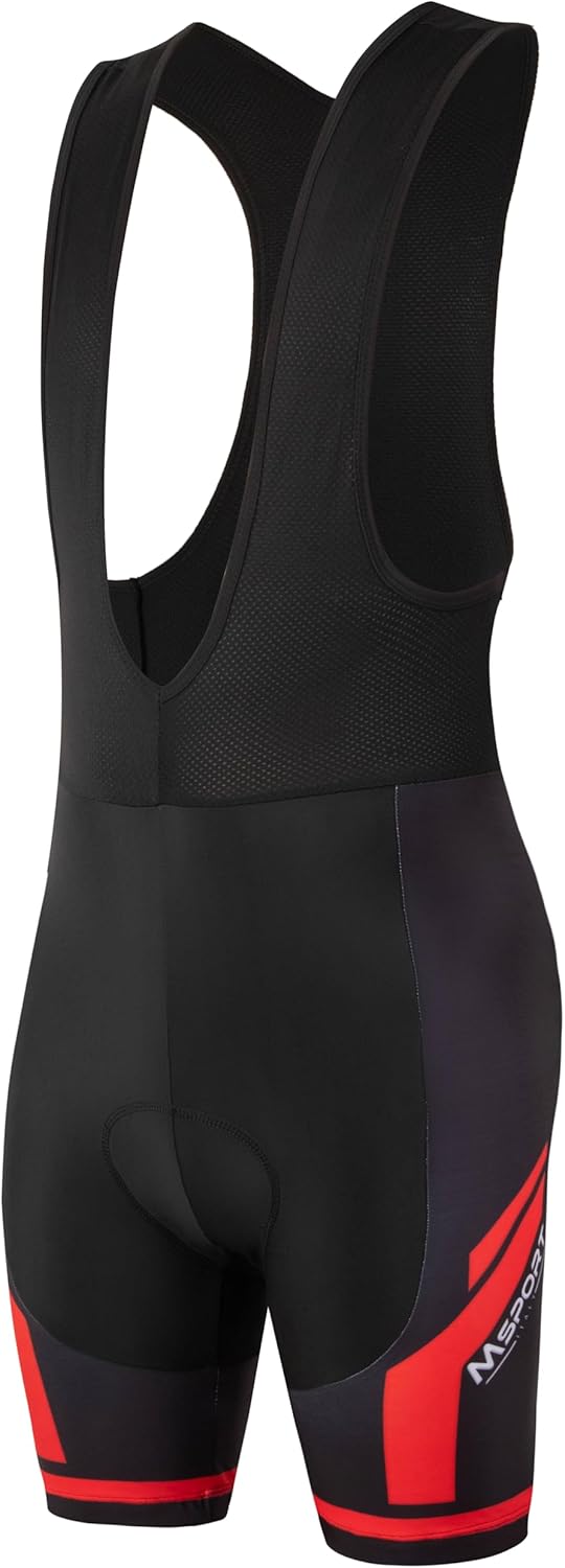 Msport Fahrradbekleidung Set – Komplettanzug Radtrikot + Trägerhose mit 5D-Gel-Polsterung Antistoss,