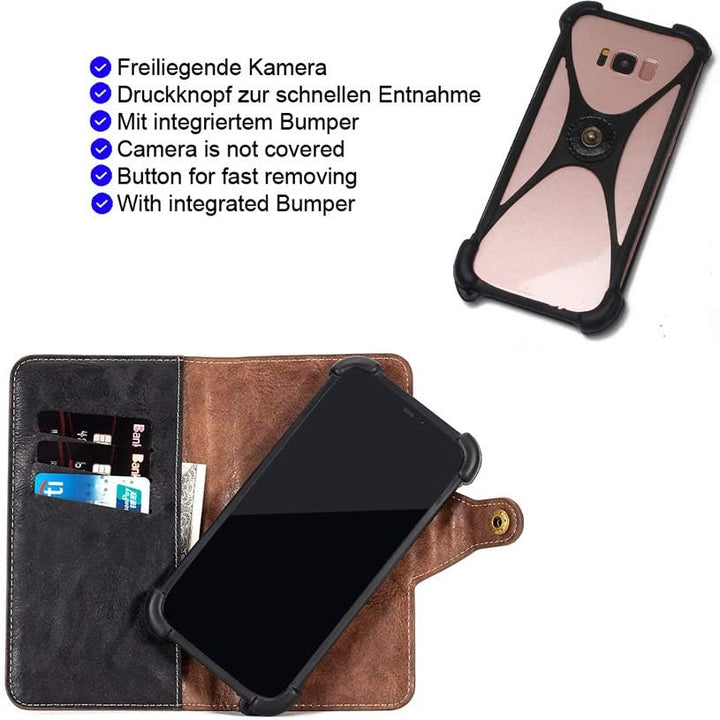 K-S-Trade Für Fairphone Fairphone 3 Hülle Handy-Hülle Schutz-Hülle Schutzhülle Bookstyle Case + Kopf