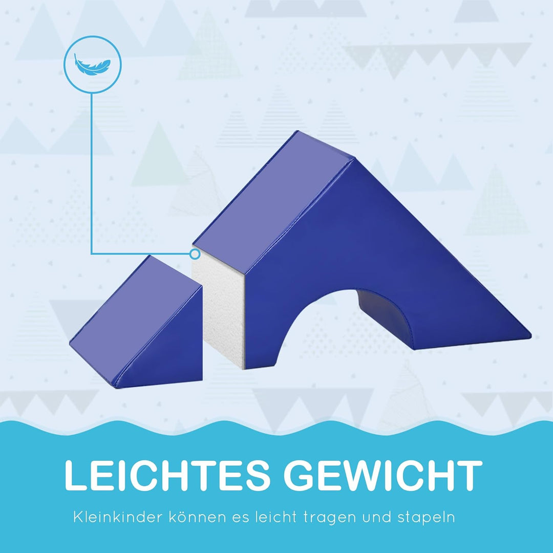 HOMCOM 11 TLG. Schaumstoff Bausteine Kinder Softbausteine Klettern toben Bauklötze Weiche Schaumstof