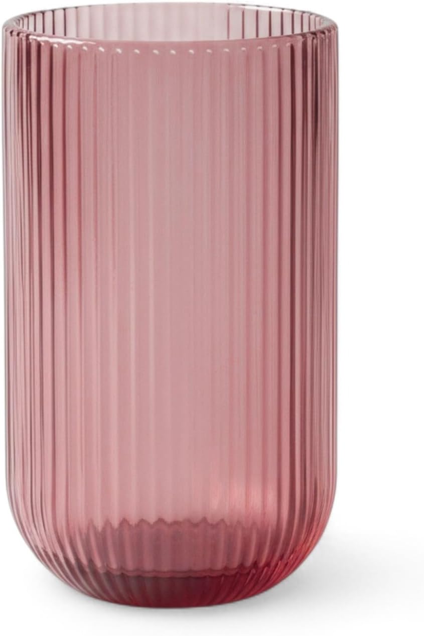 GMMH Vintage 6er-Set Farbige Trinkgläser mit Prägung (Linie/Lila/400 ml) Hochzeitsgläser, Sektgläser