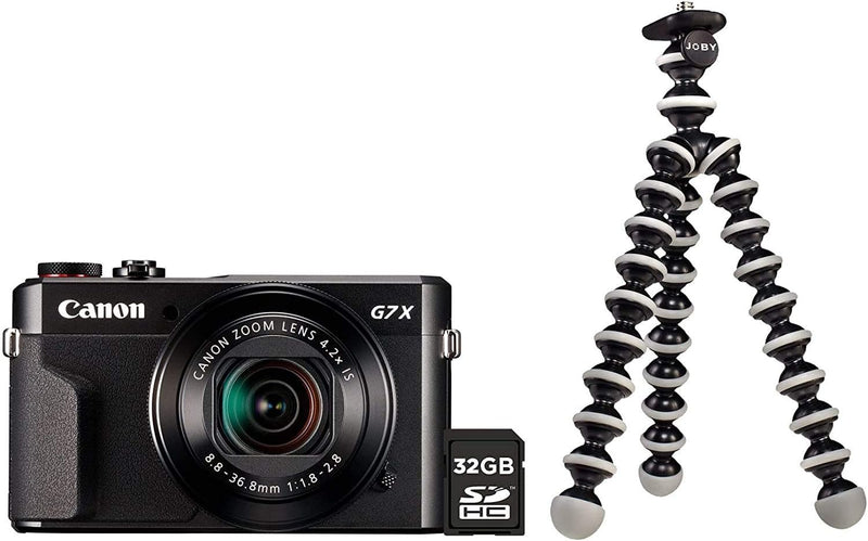 Canon PowerShot G7X Mark II Kamera Vlogging Kit inkl. JOBY GorillaPod Stativ + 32 GB SD Karte (20,1