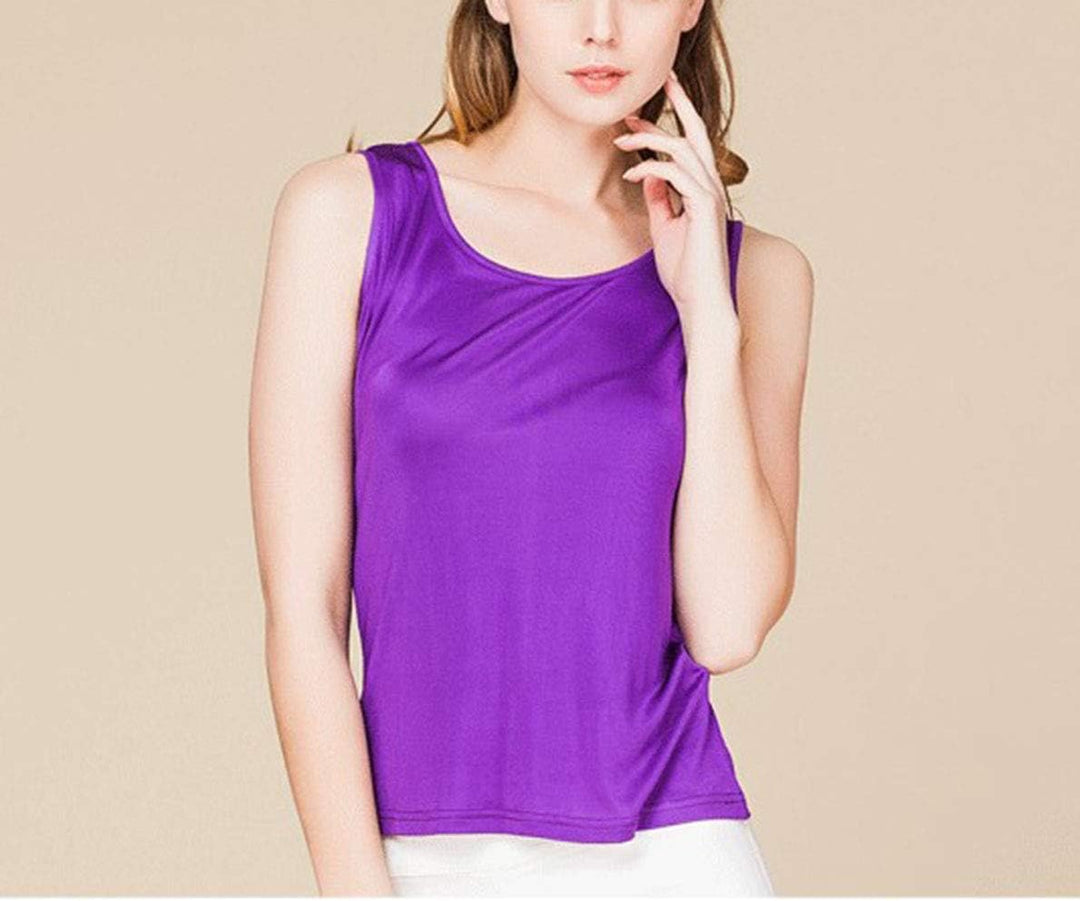 Egurs Damen Tank Top aus 100% Natur Seide,Komfortabel