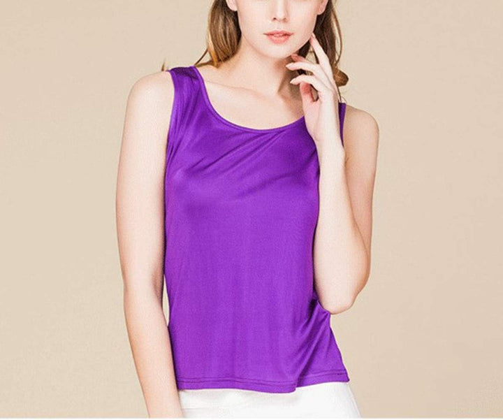 Egurs Damen Tank Top aus 100% Natur Seide,Komfortabel