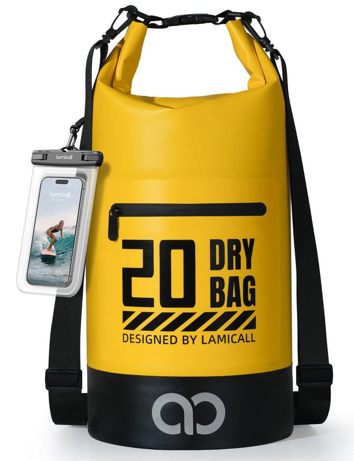 Lamicall Dry Bag, wasserdichte Tasche - [Robust & Kratzfest] 5L/10L/20L/30L/40L Rucksack Wasserdicht