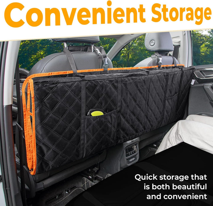 pecute Hundedecke Auto Rückbank mit Harter Unterseite- Wasserdicht und rutschfest Hundesitzbezug, Hu