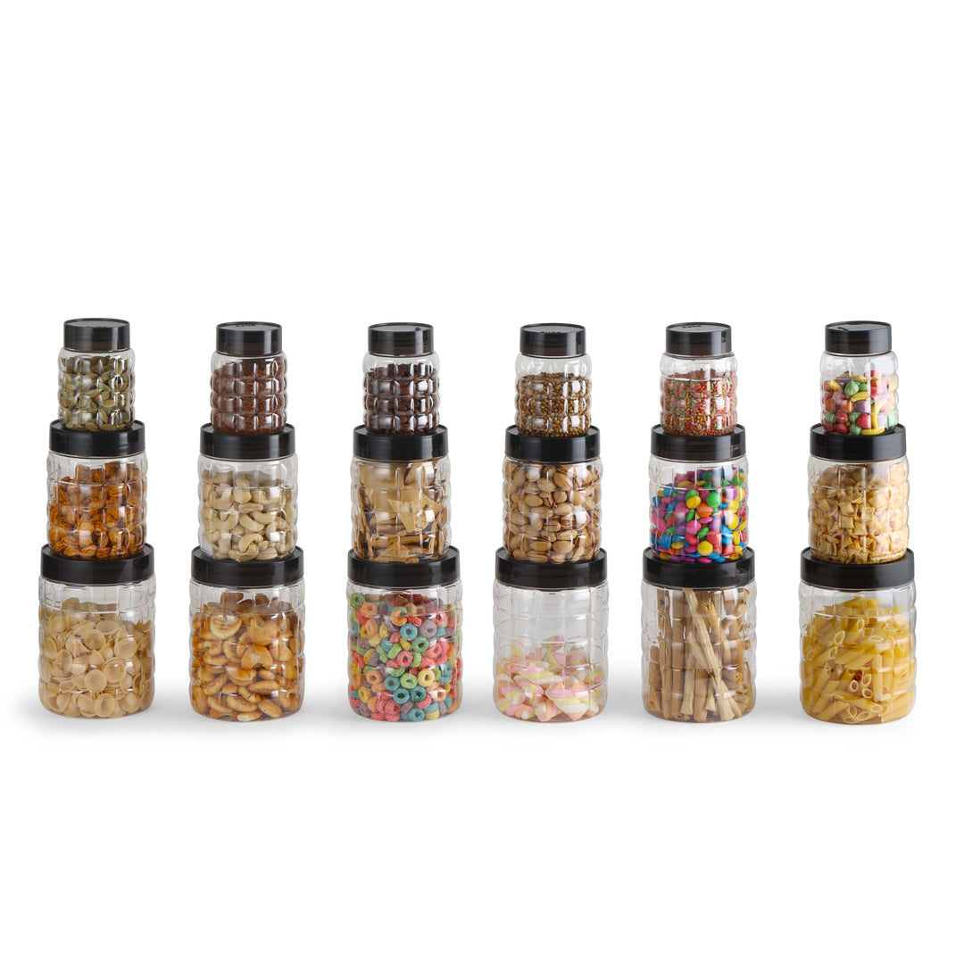 Cello Checkers PET-Kanister-Set, Kunststoff, 18-teilig, transparent