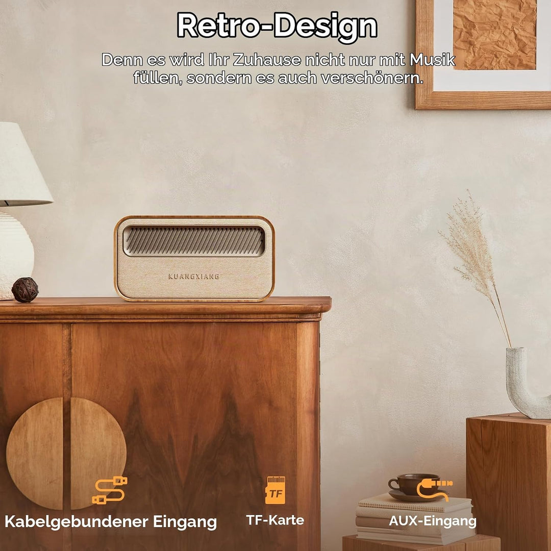 Retro Bluetooth Lautsprecher, Musikbox Bluetooth 45W Dual Lautsprecher | Bluetooth Speaker 5.3 Lauts