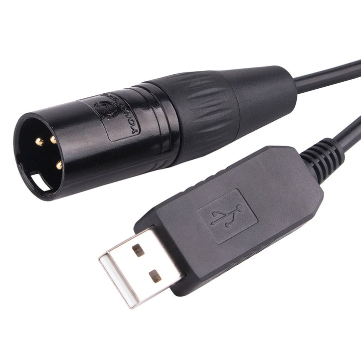 Adapterkabel USB auf DMX 512 3PIN XLR Interface Computer PC Bühnenbeleuchtung Controller Dimmer USB