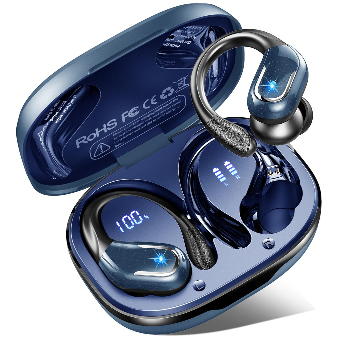 Bluetooth Kopfhörer 5.4 Sport, 75Std Kopfhörer Kabellos Bluetooth, HiFi Stereo Tiefer Bass Wireless