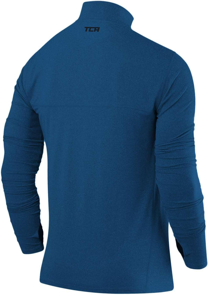 TCA Laufshirt Herren Langarm - Fusion Pro Quickdry Langarmshirt atmungsaktiv - Ski Oberteil Herren -