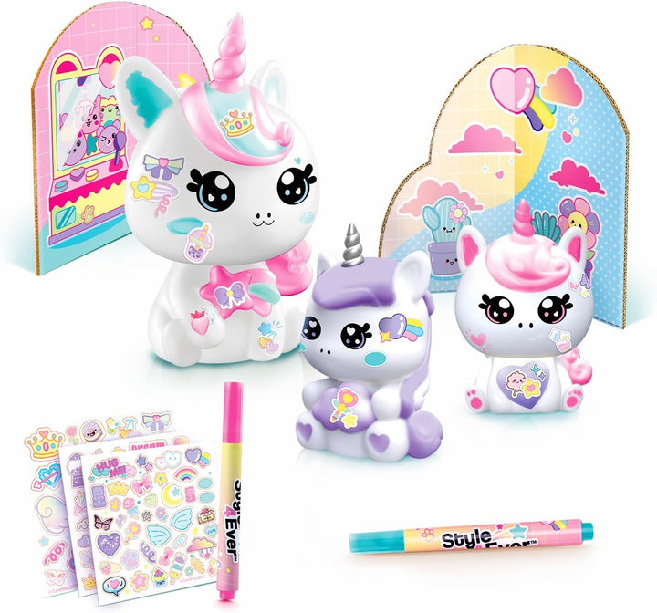 Canal Toys - Style 4 Ever OFG 287- DIY Einhorn Familie LED Light Up, Dekorieren Sie Ihre Figur mit M