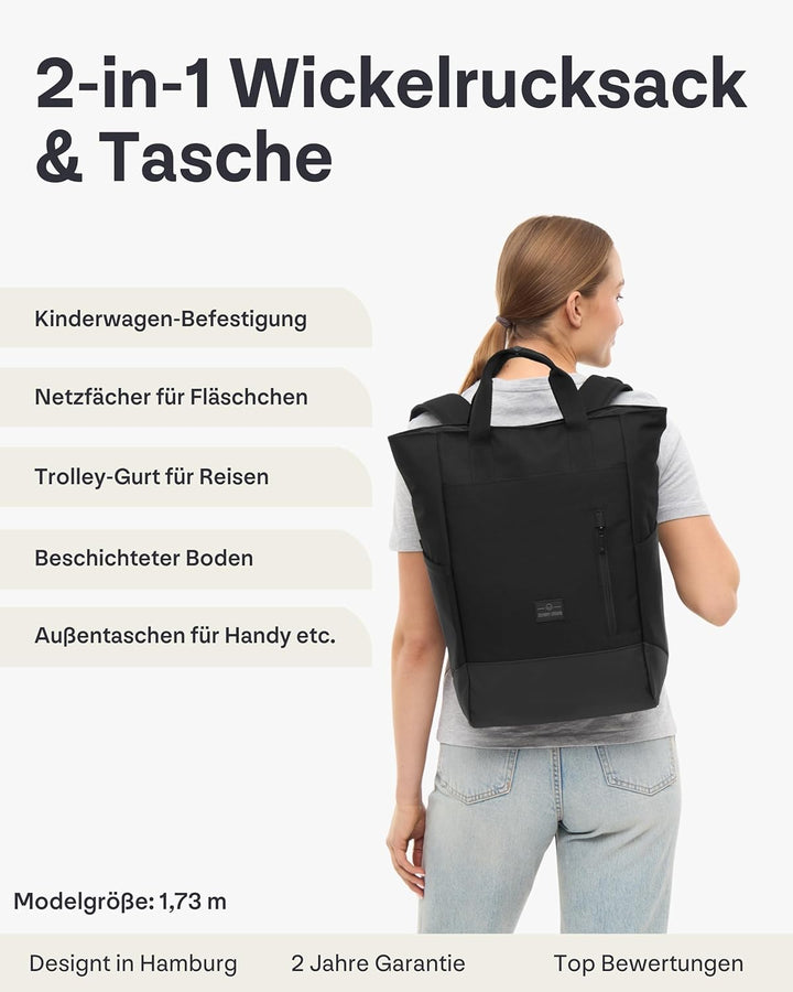 Johnny Urban Wickelrucksack & Wickeltasche für Kinderwagen - Blair - Kinderwagentasche mit vielen Fä