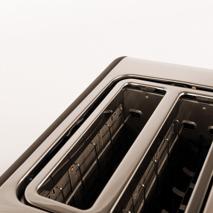 CREATE/TOAST RETRO/Toaster Schwarz / 6 Leistungsstufen, Krümelschublade, Thermostat, Auftauen, Aufwä