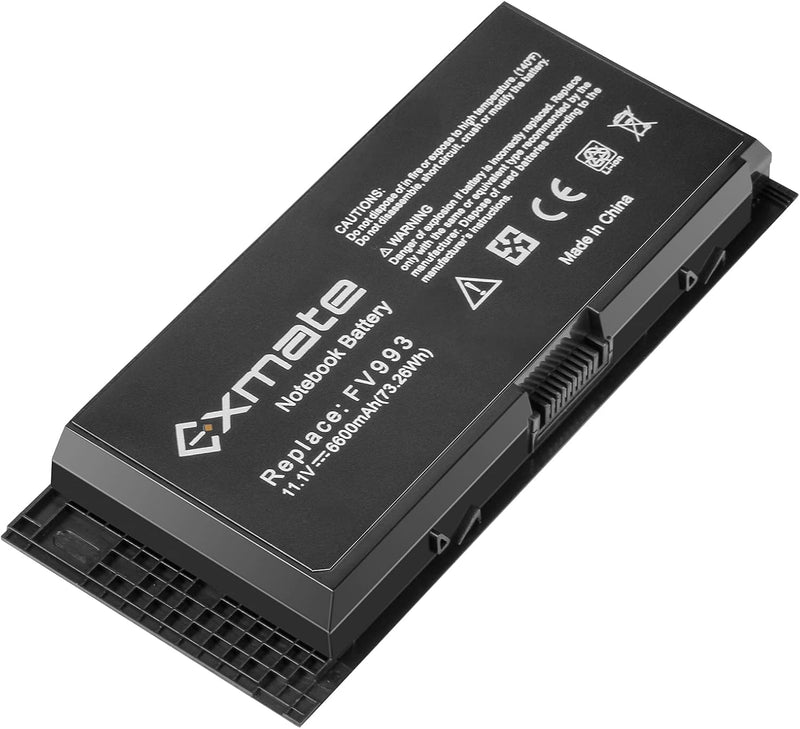 Exmate 6600mAh 73.26Wh FV993 FJJ4W R7PND X57F1 T3NT1 Laptop-Akku für Dell Precision M4600 M4700 M480